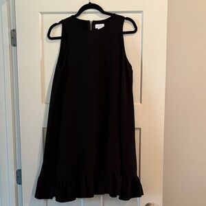 Mud Pie Black Sleeveless Ruffle-Hem Formal Dress